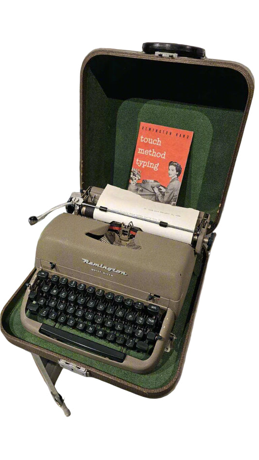 Typewriter – Portable Remington Quiet-Riter Typewriter with Case