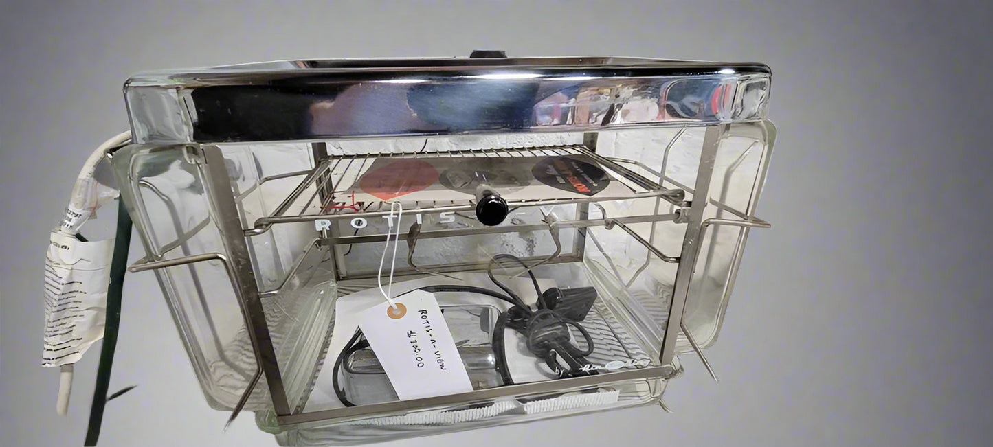 Electric Rotisserie Cooker – 1950s Mid-Century Kitchen Appliance with Chrome Finish