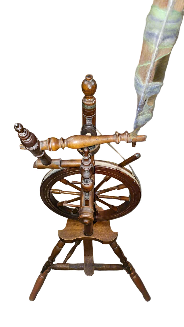Spinning Wheel – 1800s Wooden Textile Tool