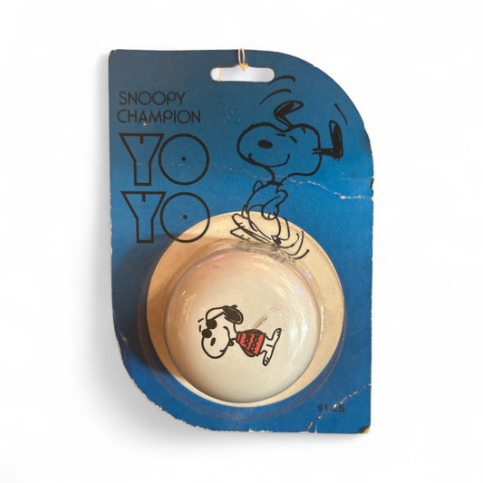 1970s Snoopy Yo-Yo – Hallmark Red, White & Blue Top Hat Design, New in Package