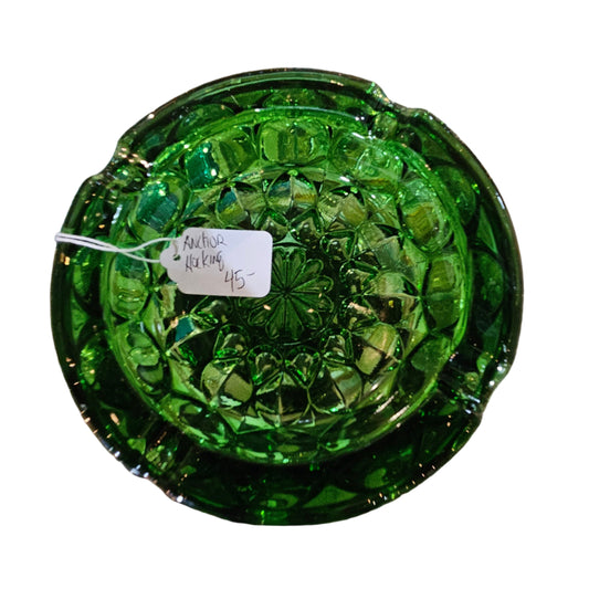 1960s Anchor Hocking Emerald Green Ashtray