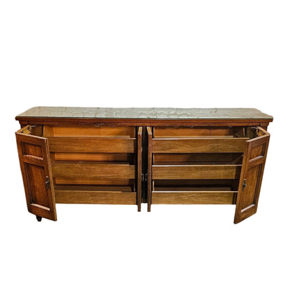 Oak Sideboard with Marble Top