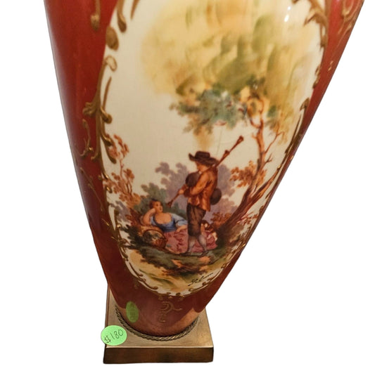 Hand-Painted Rococo Revival Table Lamp