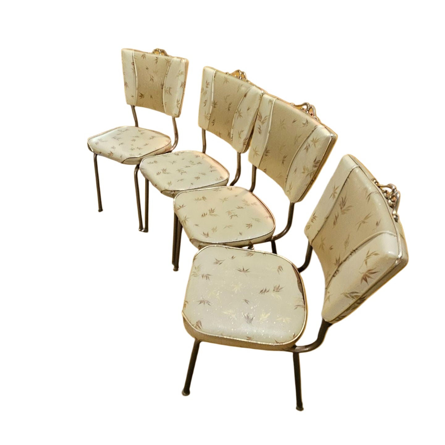 1950s Dinette Chairs – Mid-Century Vinyl & Metal Kitchen Dining Set