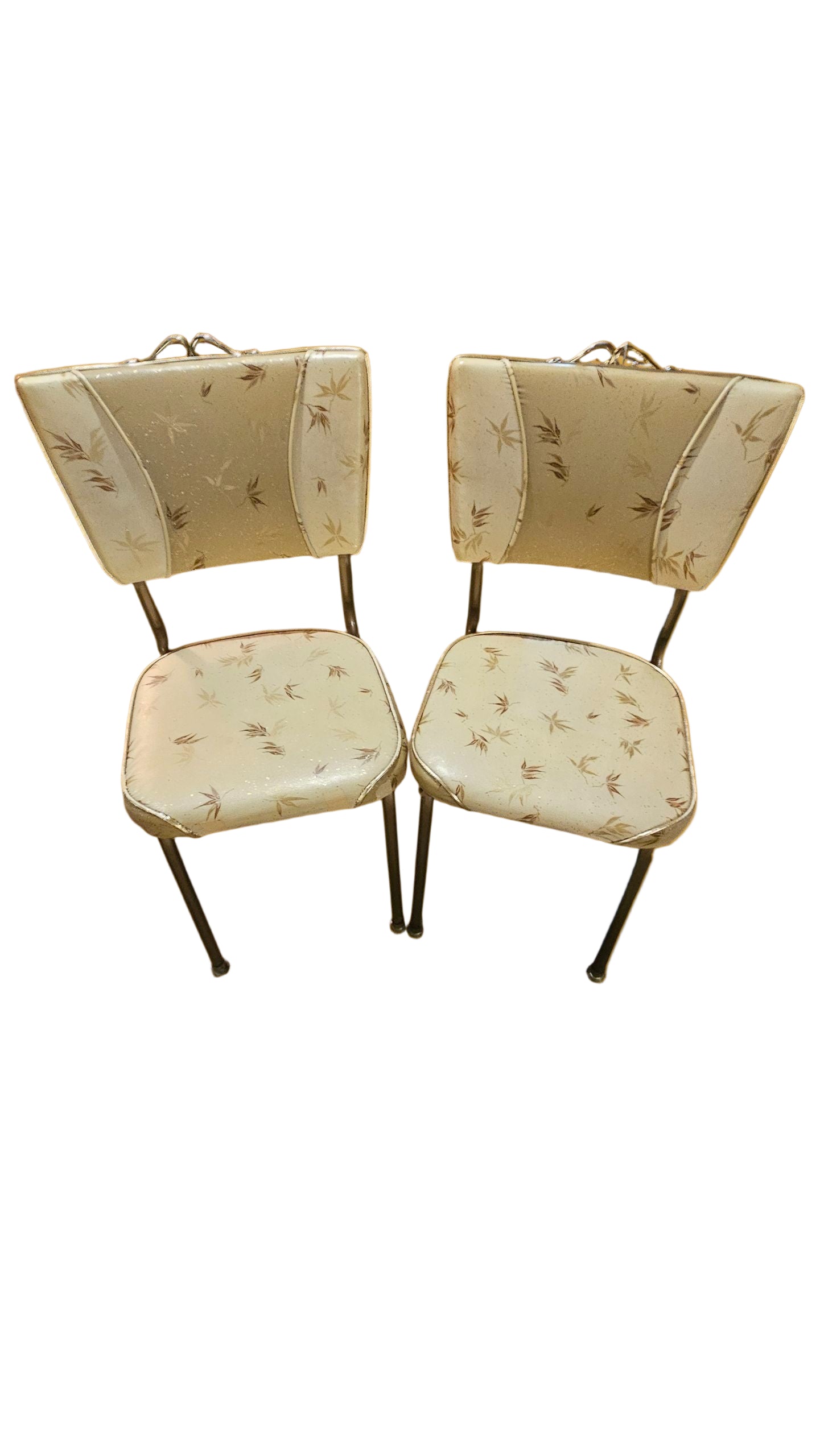 1950s Dinette Chairs – Mid-Century Vinyl & Metal Kitchen Dining Set