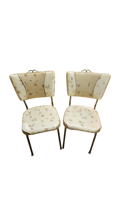 1950s Dinette Chairs – Mid-Century Vinyl & Metal Kitchen Dining Set