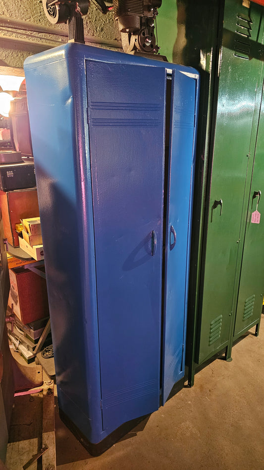 Vintage Blue Steel Storage Cabinet