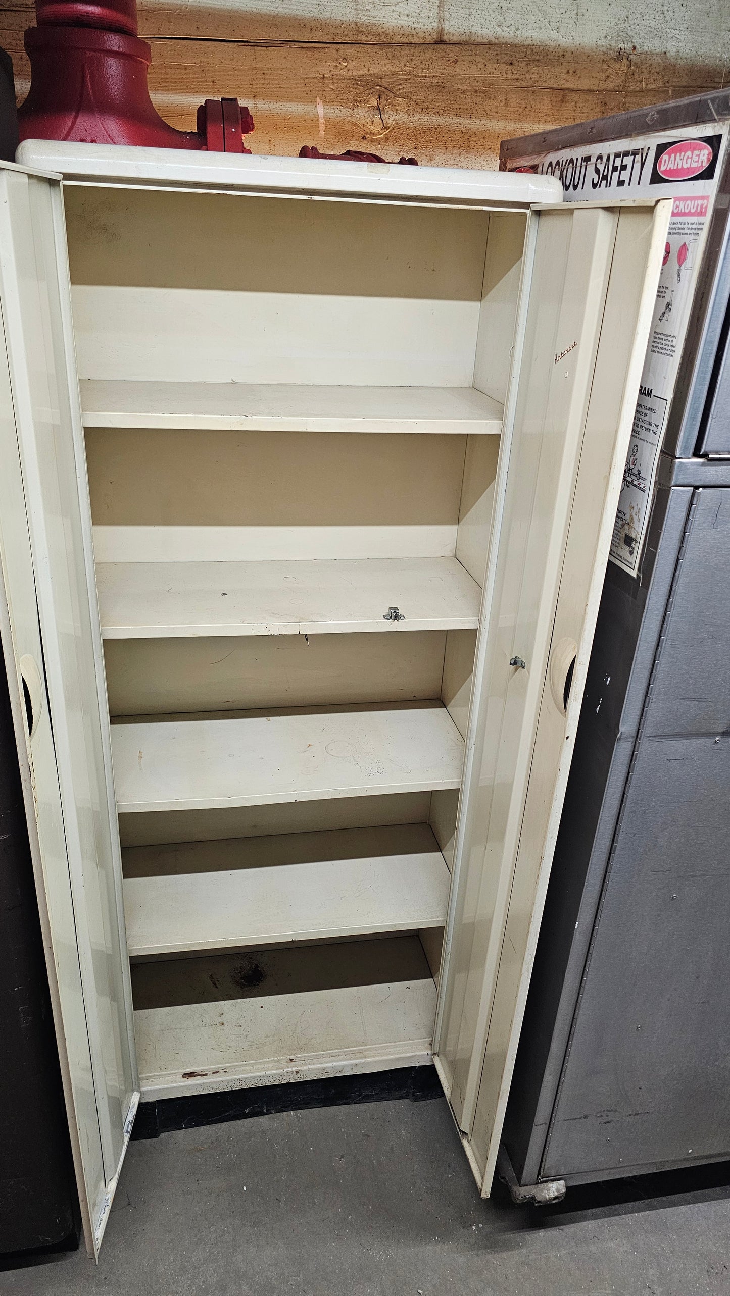 White Steel Storage Cabinet