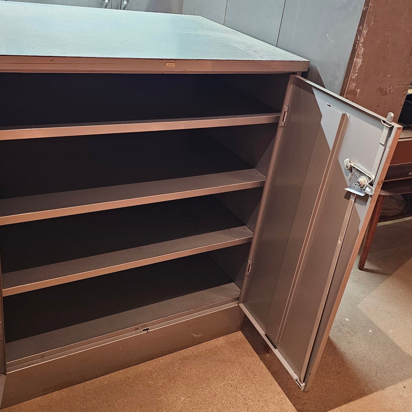 Industrial Gray Metal Cabinet