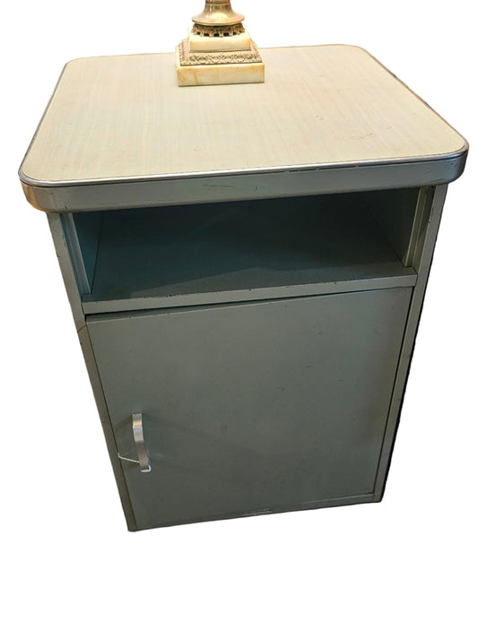 Mint-Green Metal Bedside Cabinet