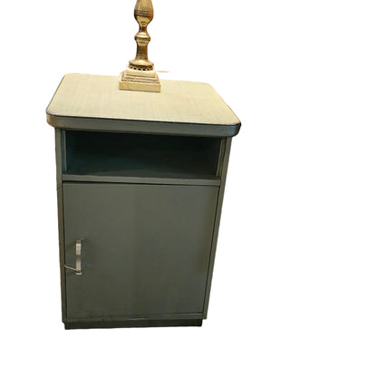 Mint-Green Metal Bedside Cabinet