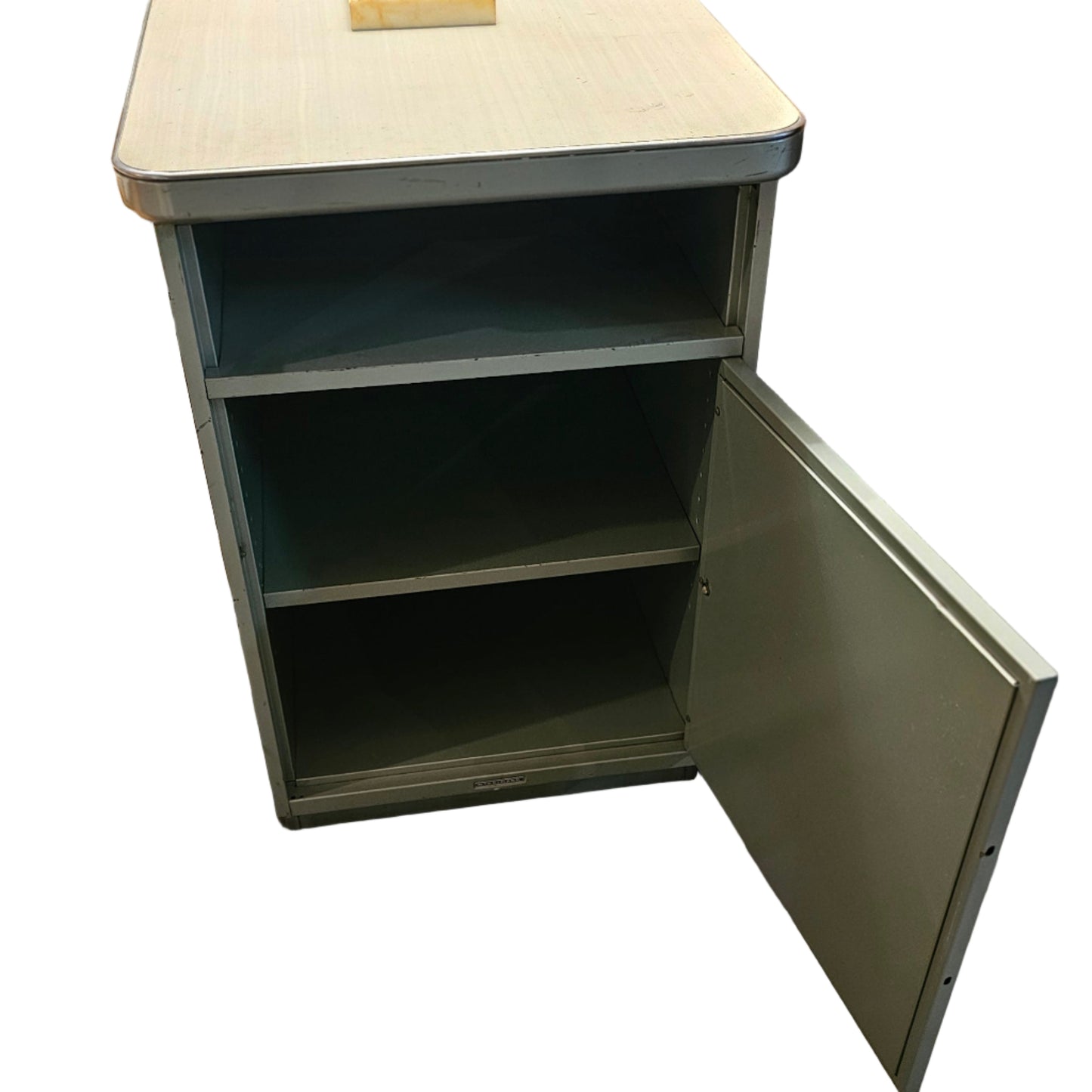 Mint-Green Metal Bedside Cabinet