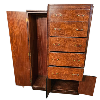 Chest, Wardrobe Cabinet | Art Deco Waterfall Gentleman’s