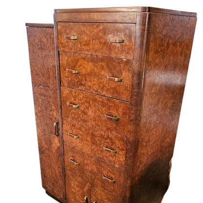 Chest, Wardrobe Cabinet | Art Deco Waterfall Gentleman’s