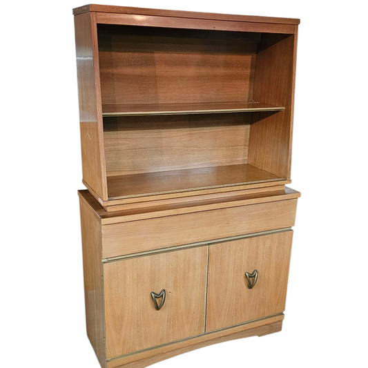 Hutch & Cabinet | Mid-Century Modern Blond Wood