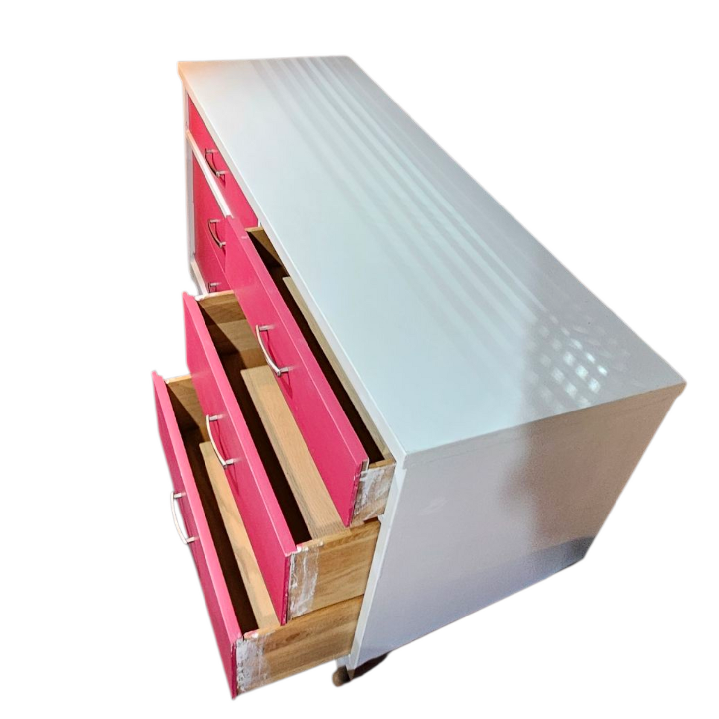 Dresser | Modern Pink & White 6-Drawer