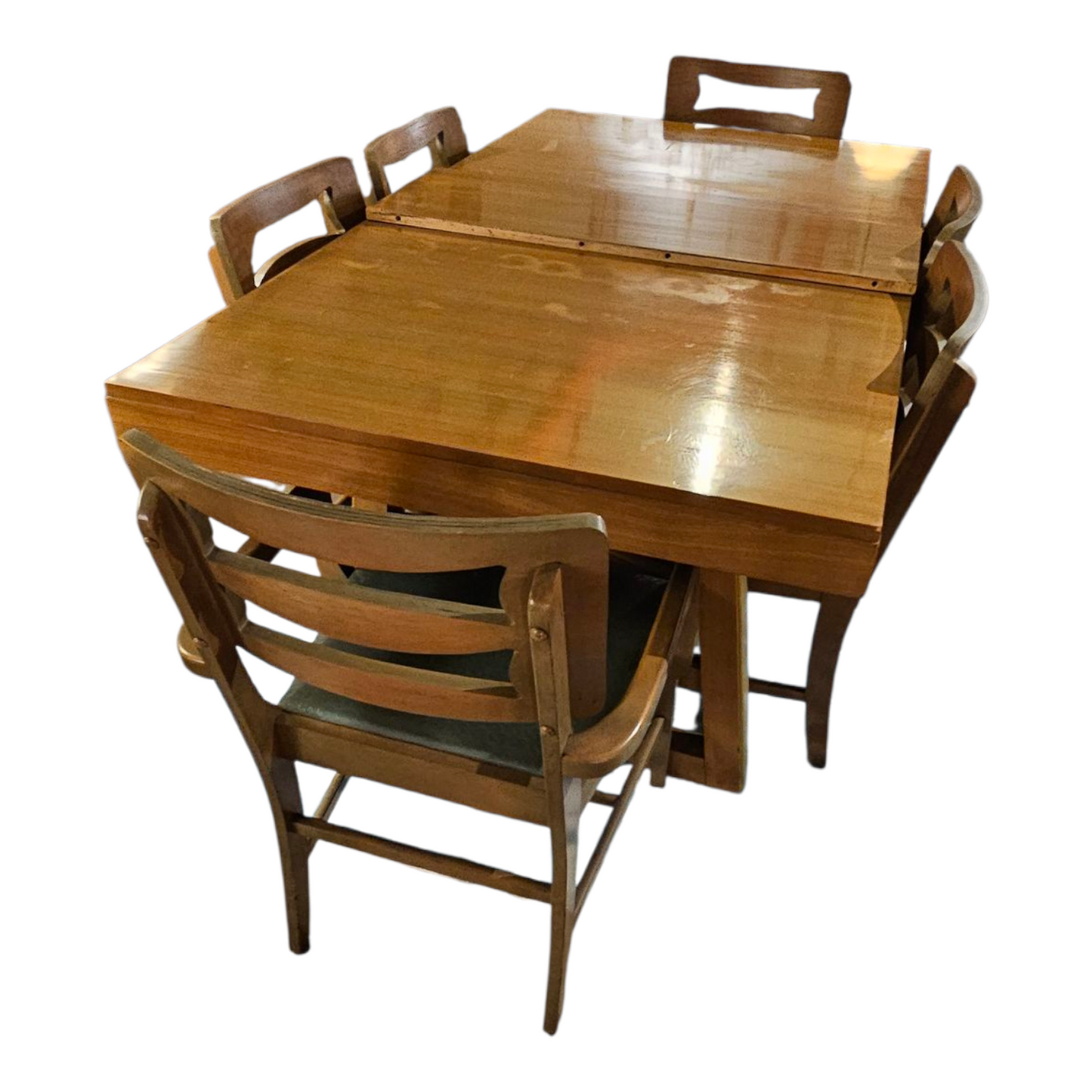 Dining Table, 6 Chairs | Mid-Century Modern Expandable