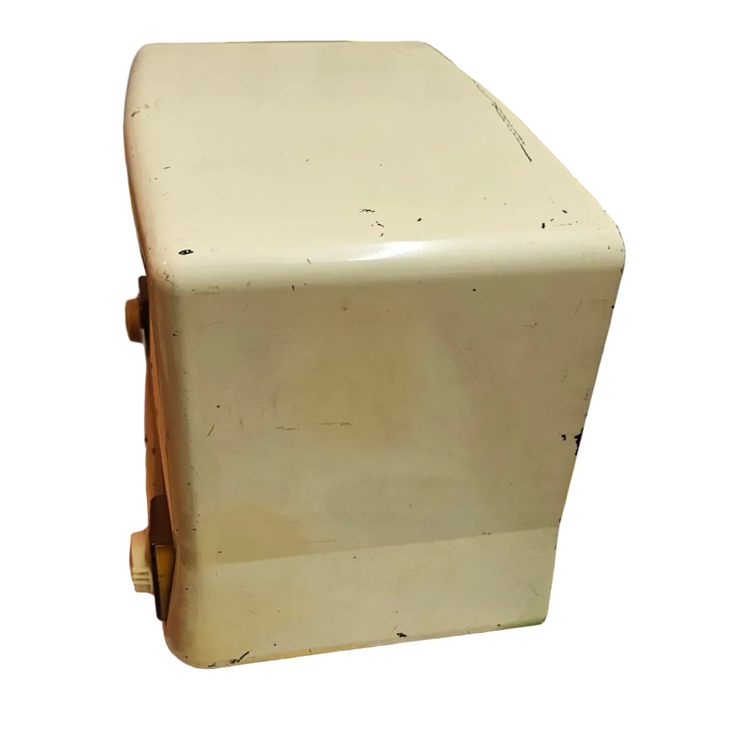 Admiral Ivory Bakelite Tabletop Tube Radio — Mid-Century AM Radio