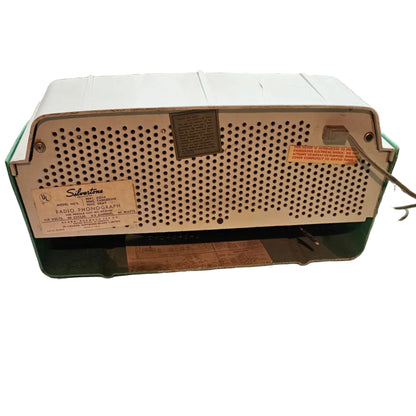 Silvertone High Fidelity Tabletop Radio — Mid-Century Tube Radio with Dual Speakers