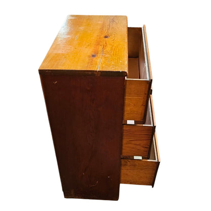 Solid Wood 3-Drawer Dresser with Minimalist Pulls