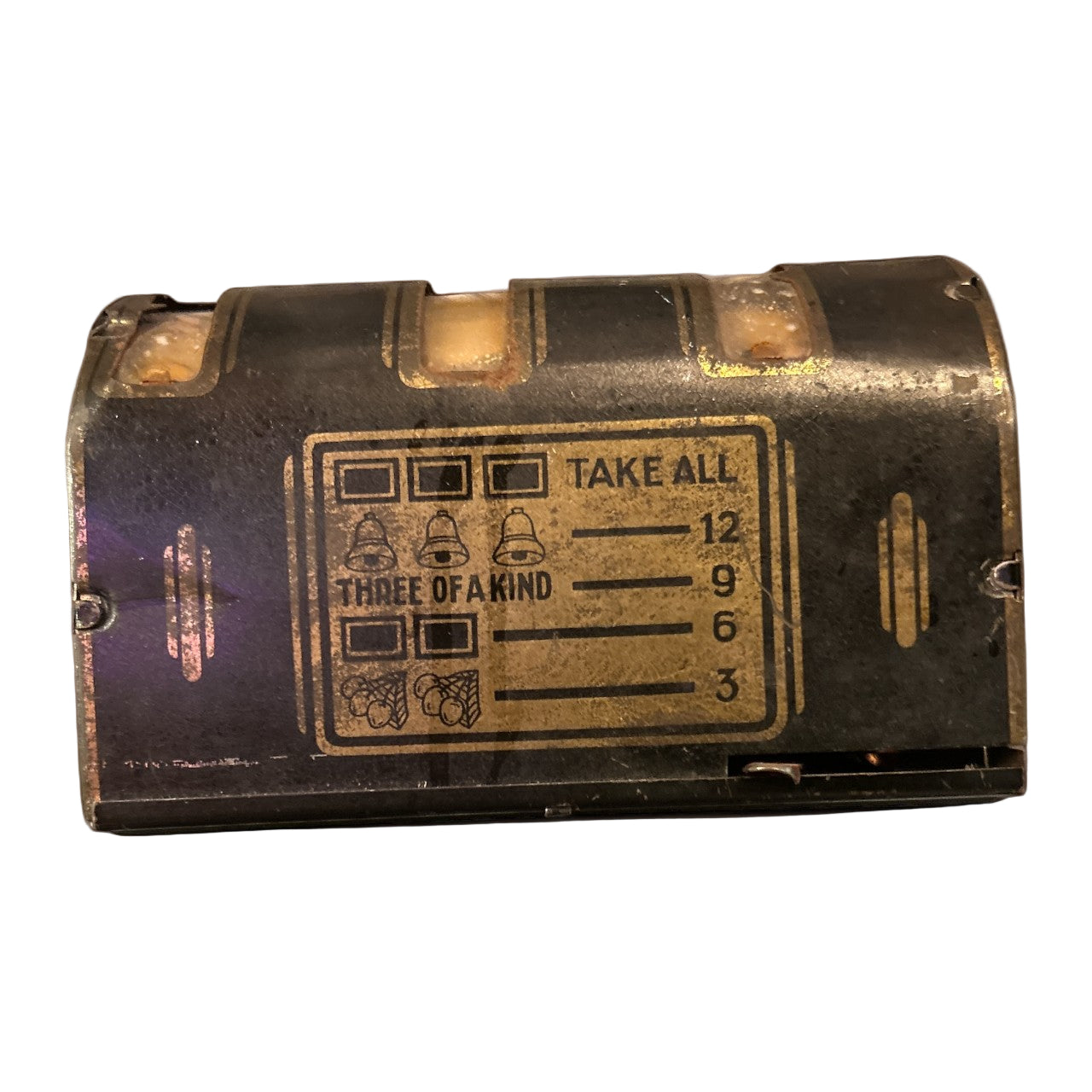 Jack-Pot Game Tin Wind-Up Slot Machine Toy