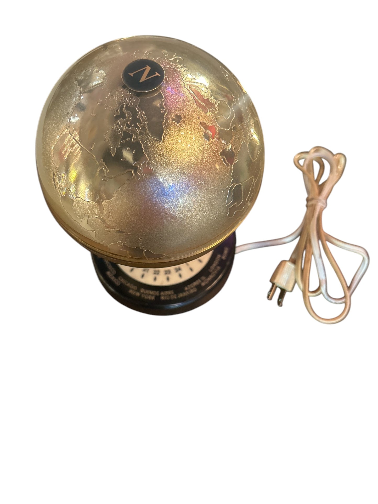 Illuminated World Globe Clock |