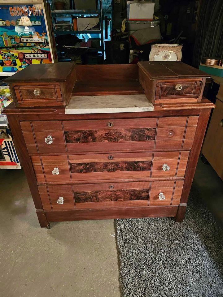 Ornate, Antique Dresser with Marble