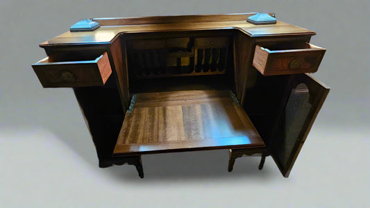 Secretary Desk – Drop-Front Writing Cabinet with Storage