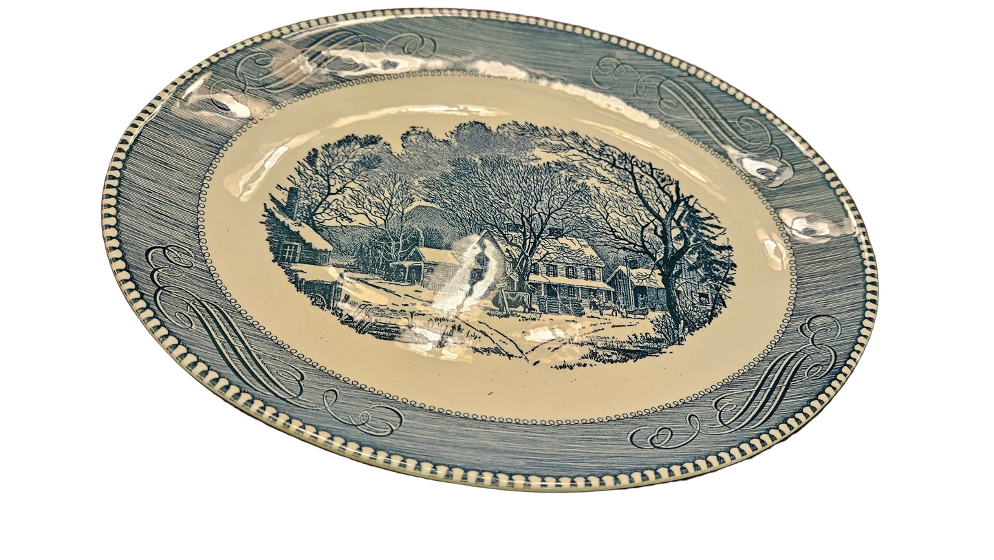 Blue & White Transferware Dinner Set