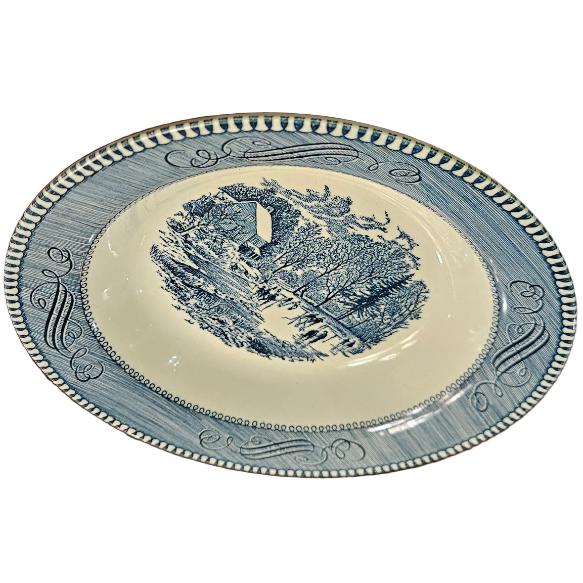 Blue & White Transferware Dinner Set