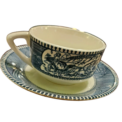 Blue & White Transferware Dinner Set