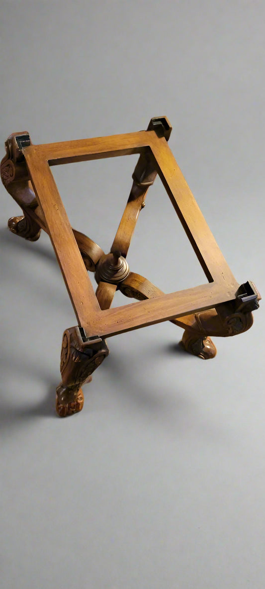 Chess Board Ottoman – Wooden Game Table with Upholstered Seat