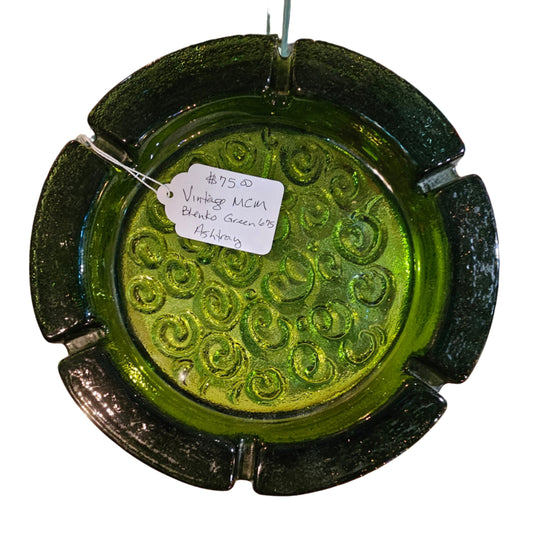 MCM Blenko-Style Green 1960s Ashtray