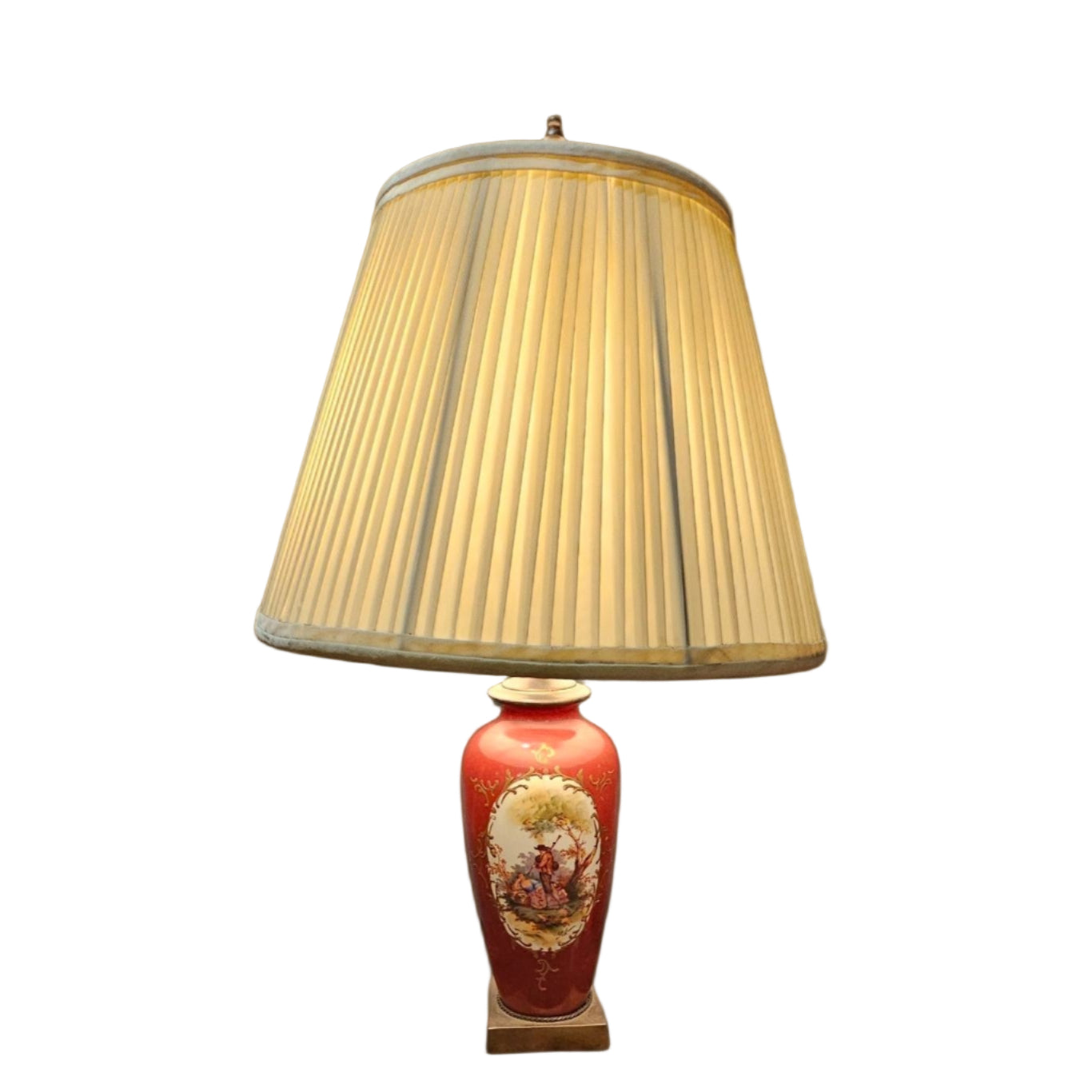 Hand-Painted Rococo Revival Table Lamp