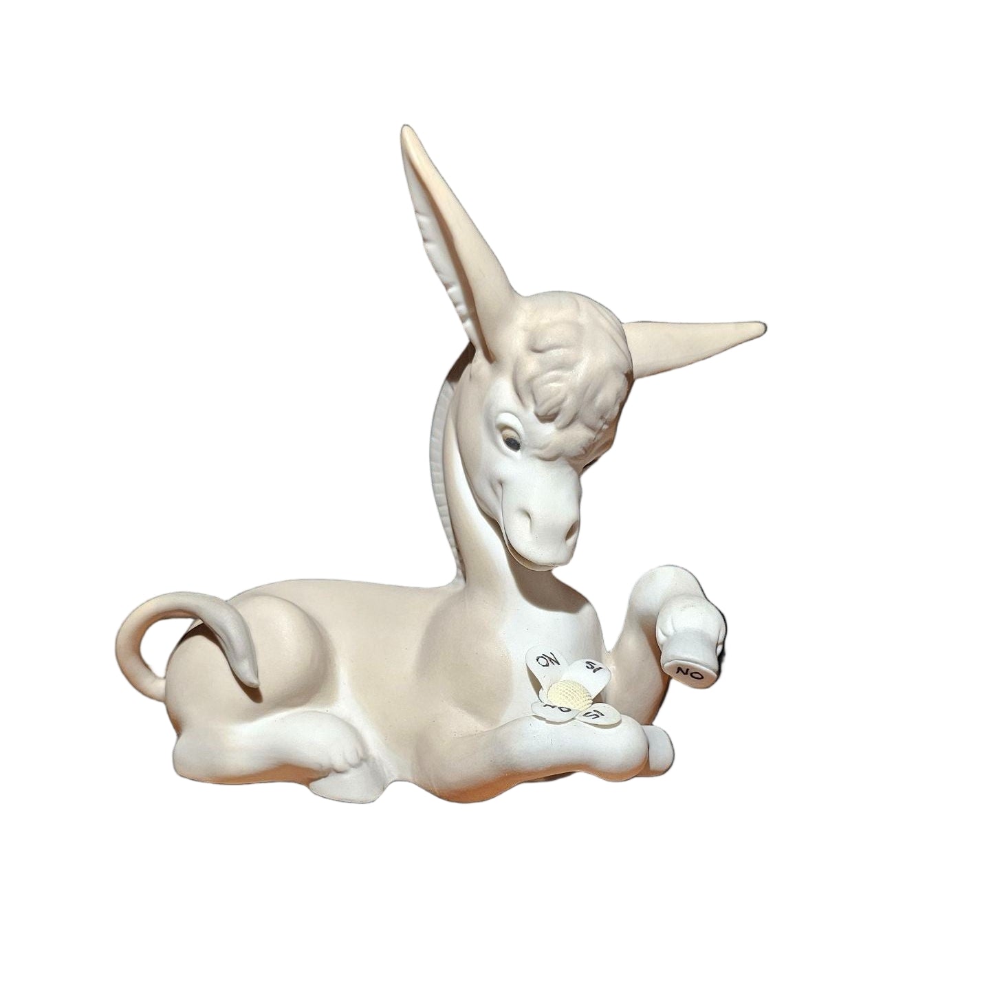 Lladro Porcelain Donkey with Daisy Figurine – “He Loves Me, He Loves Me Not” – Matte Finish