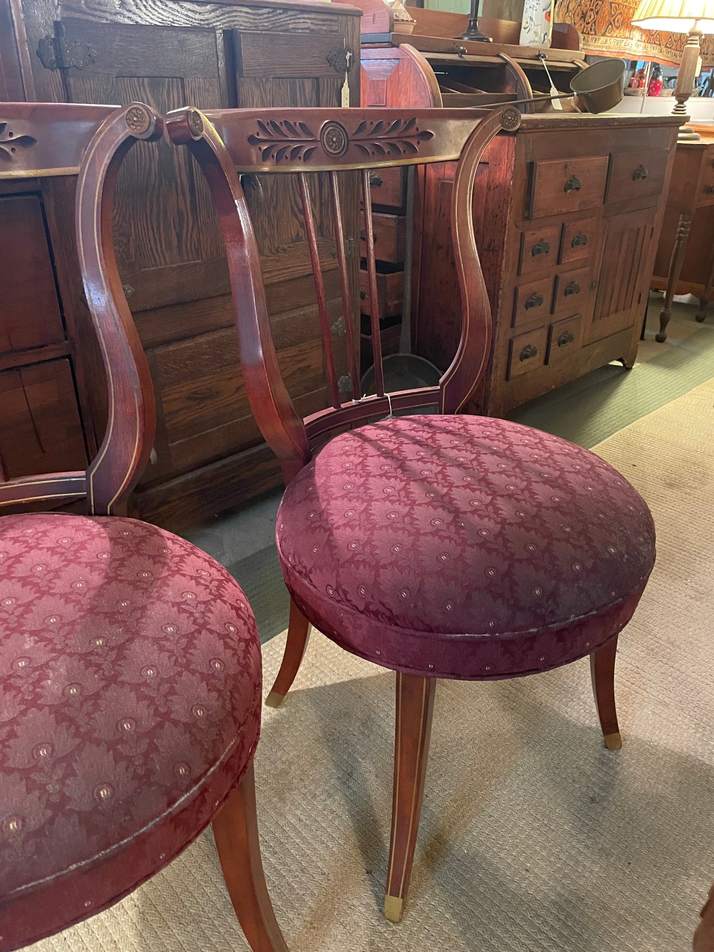 Victorian era Antique Chairs made of Mahogany Wood