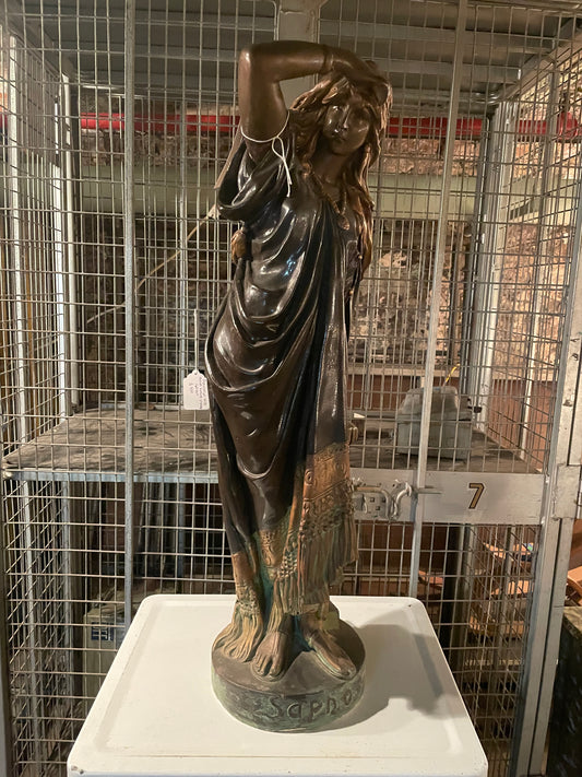 Antique Circa 1890s Sappho Sculpture