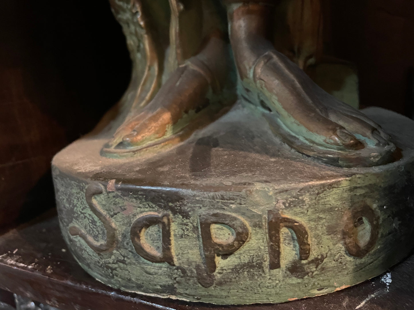 Antique Circa 1890s Sappho Sculpture