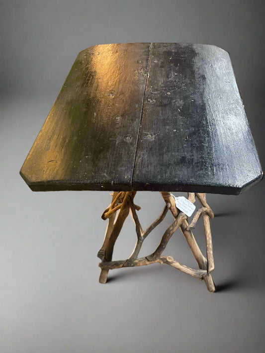 Table – Folk Art Wooden 1910s Twig Accent Table
