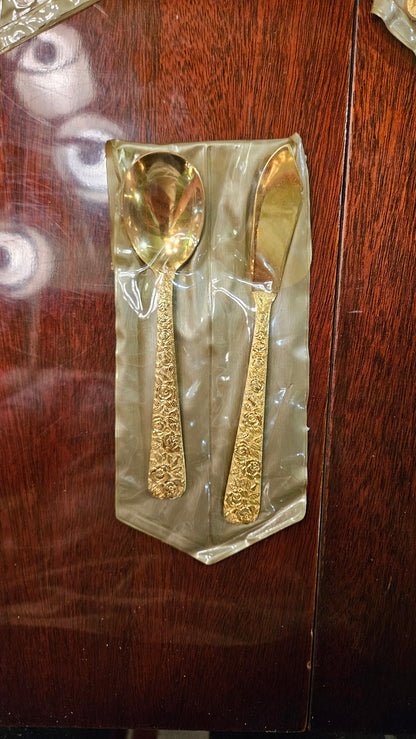 24K Gold Electroplate Flatware Set – Service for 12 (72+ Pieces)