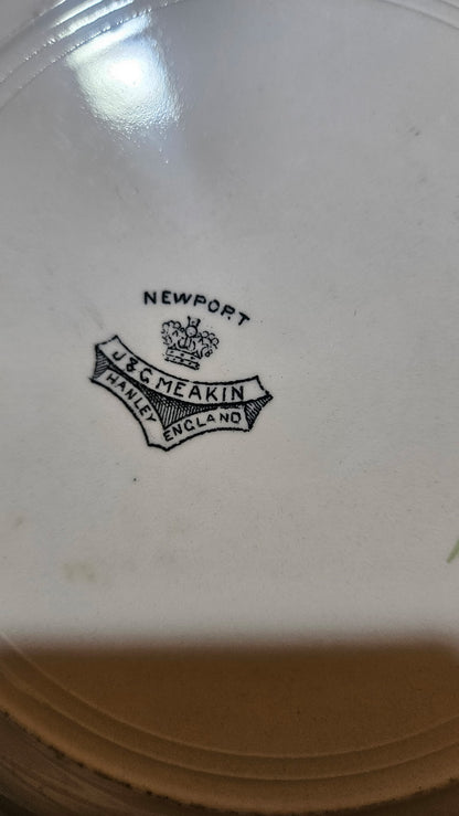 Floral China Dinnerware Set – Early 1900s Transferware with Pink Peonies & Gold Trim