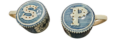 Blue & White Transferware Dinner Set | Currier & Ives–Style Winter Scene Collection