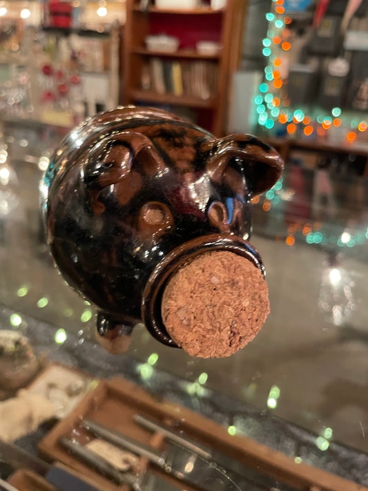 Cork Nose Folk Art Piggy Bank