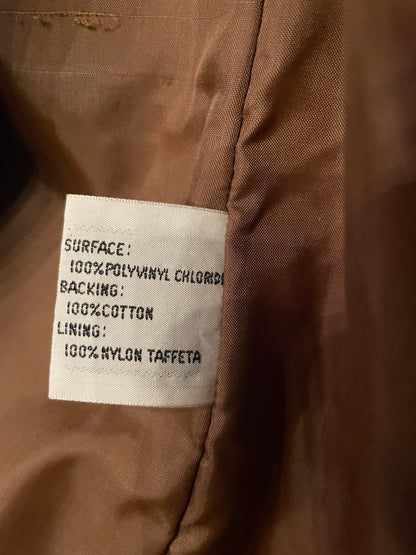 Pleather Brown 80s Jacket by Ted Martin