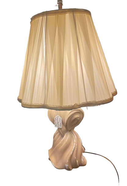 Ribbon Lamp – Signed FAIP Midcentury Ceramic Table Lamp with Sculptural Design