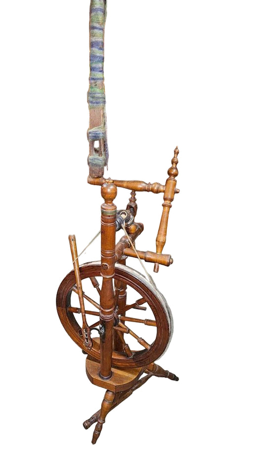 Spinning Wheel – 1800s Wooden Textile Tool