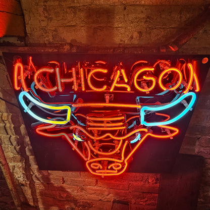 Vintage Chicago Bulls Neon Sign
