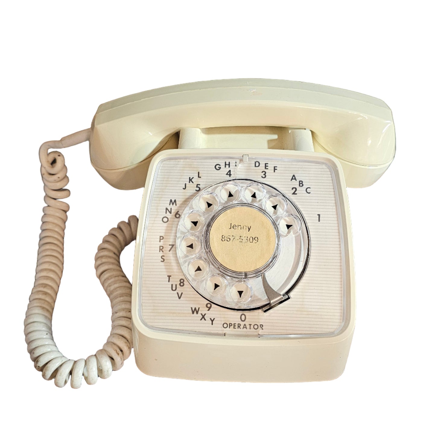 Vintage Cream Rotary Telephone