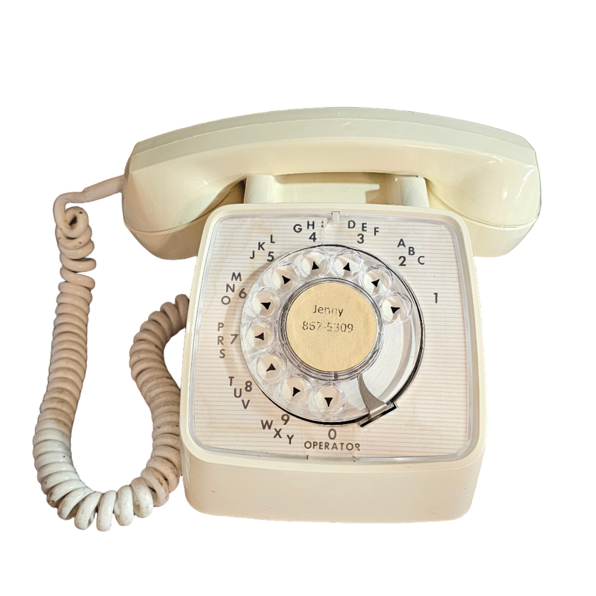 Vintage Cream Rotary Telephone