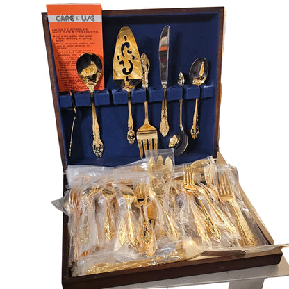Vintage Gold Flatware Set
